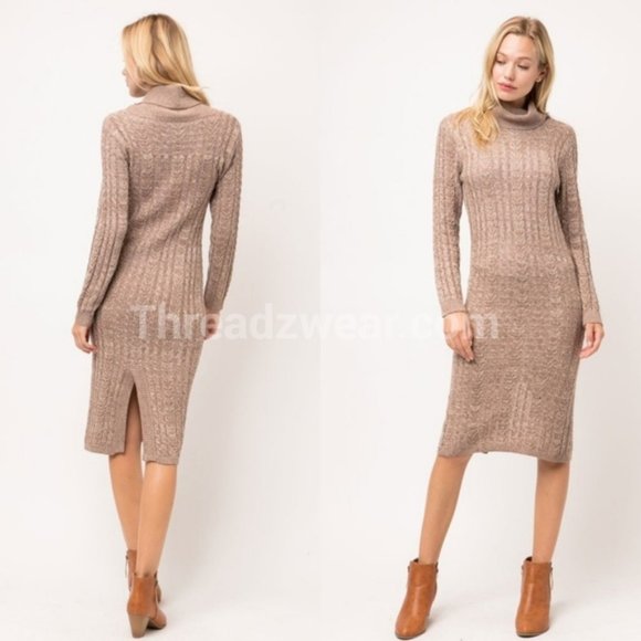 Cozy Long Sleeve Sweater Dress - Picture 4 of 8